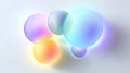 Abstract gradient orb cluster with soft pastel colors isolated on transparent background Royalty Free Stock Photo