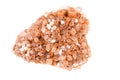 Cluster of twinned aragonite on a white background Royalty Free Stock Photo