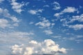 Beautiful blue sky with big white puffy cloud Royalty Free Stock Photo