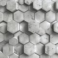 Cluster of White Hexagonals in Geometric Formation Royalty Free Stock Photo