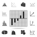 Clustered Colomn chart Icons. Detailed set of Trend diagram and chart icons. Premium quality graphic design. One of the collection