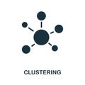 Clustering icon. Creative simple design from artificial intelligence icons collection. Filled clustering icon for infographics and