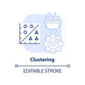 Clustering light blue concept icon