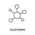 Clustering line icon. Creative outline design from artificial intelligence icons collection. Thin clustering icon for