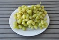 Clusters green grapes