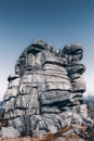 Clusters of rocks and boulders on a sunny day, Giant Mountains, Poland