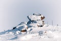 Clusters of rocks and boulders on a sunny day, Giant Mountains, Poland Royalty Free Stock Photo