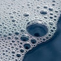 The background is a dark blue, enhancing the bubble reflections and providing Royalty Free Stock Photo