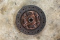 Clutch disc car isolated on concrete floor Royalty Free Stock Photo