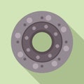 Clutch disk icon flat vector. Auto kit