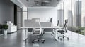 A clutter-free office environment with minimalist decor Royalty Free Stock Photo