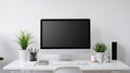 A clutter-free workspace with minimalist aesthetics and streamlined layout Royalty Free Stock Photo