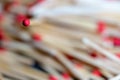 cluttered and disorganized set of red-headed phosphor sticks