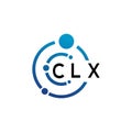 CLX letter logo design on white background. CLX creative initials letter logo concept. CLX letter design