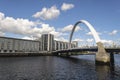 Clyde Arc bridge over River Clyde Royalty Free Stock Photo