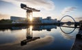 Clyde Arc in Glasgow, Scotland Royalty Free Stock Photo