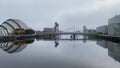 Clydeport Crane at Finnieston next to the Clyde Arc bridge in Glasgow