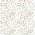 Seamless pattern: isolated multicolored watercolor blots and stains on a white background. vector.