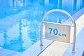 70cm depth sign at pool