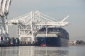 CMA CGM Benjamin Franklin cargo container vessel in port of LA