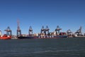 CMA CGM OTELLO loading and unloading containers in the Maasvlakte harbor in the Port of Rotterdam