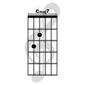 Cmaj7 guitar chord icon Royalty Free Stock Photo