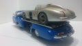 Cmc 1/18 model car - Mercedes Benz transporter Blue wonder and 300 SLR racing car