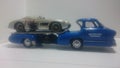 Cmc 1/18 model car - Mercedes Benz transporter Blue wonder and 300 SLR racing car