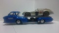 Cmc 1/18 model car - Mercedes Benz transporter Blue wonder and 300 SLR racing car