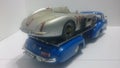 Cmc 1/18 model car - Mercedes Benz transporter Blue wonder and 300 SLR racing car