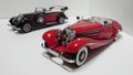 Cmc 1/24 scale model cars - Mercedes Benz 500K Special roadster and Mercedes Benz 540K Cabriolet classic retro vehicles