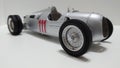 Cmc 1/18 scale model car - the German silver arrow racing chassis Auto Union C Type Hill Climb version Royalty Free Stock Photo
