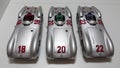 Cmc 1/18 scale model car - German silver arrows Mercedes Benz W196R Streamliner racing chassis Royalty Free Stock Photo