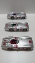 Cmc 1/18 scale model car - German silver arrows Mercedes Benz W196R Streamliner racing chassis Royalty Free Stock Photo
