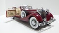 Cmc 1/24 scale model car - Horch 853 Cabriolet, retro classic vehicle ancestor of the German auto industry legend Audi