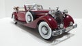 Cmc 1/24 scale model car - Horch 853 Cabriolet, retro classic vehicle ancestor of the German auto industry legend Audi