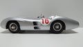 Cmc 1/18 scale model car - Mercedes Benz W196R driven by Sir Stirling Moss legendary British racing driver Royalty Free Stock Photo