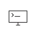 Cmd or command icon Outline vector for web ui Royalty Free Stock Photo