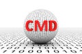 CMD conceptual sphere binary code 3d