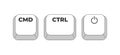CMD CTRL Power grayscale keyboard hotkey Royalty Free Stock Photo