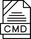 CMD Outline Vector Icon Royalty Free Stock Photo
