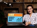 CMM CAPABILITY MATURITY MODEL. Business and finance concept on device screen