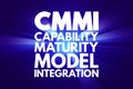 CMMI - Capability Maturity Model Integration acronym, technology concept background Royalty Free Stock Photo