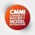 CMMI - Capability Maturity Model Integration acronym, technology concept background Royalty Free Stock Photo