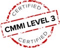CMMI (Capability Maturity Model Integration) certified level 3 Stamp or Logo. Royalty Free Stock Photo