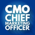 CMO - Chief Marketing Officer, acronym business concept background