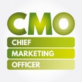 CMO - Chief Marketing Officer acronym