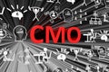 CMO concept blurred background