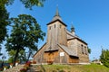 Historic XVII century wooden church of Our Lord Transfiguration in Cmolas village near Mielec in Podkarpacie region of Poland Royalty Free Stock Photo