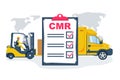 CMR concept. Shipping document. Logistics concept. Worldwide logistics. Royalty Free Stock Photo